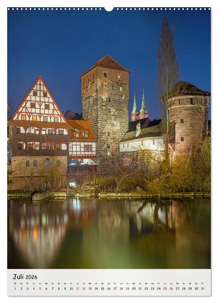 Produktbild: N&uuml;rnberg - Die faszinierende historische Altstadt (hochwertiger Premium Wandkalender 2026 DIN A2 hoch), Kunstdruck in Hochglanz