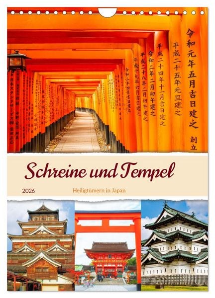 Produktbild: Schreine und Tempel - Heiligt&uuml;mern in Japan (Wandkalender 2026 DIN A4 hoch), CALVENDO Monatskalender