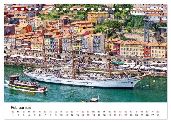 Produktbild: Porto und Gaia - Ausblicke und Einsichten (Tischkalender 2026 DIN A5 quer), CALVENDO Monatskalender