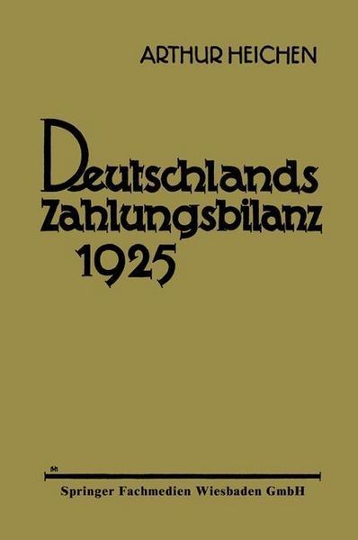 Produktbild: Deutschlands Zahlungsbilanz 1925