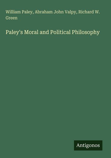 Produktbild: Paley's Moral and Political Philosophy