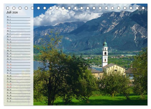 Produktbild: Caldonazzo See (Tischkalender 2026 DIN A5 quer), CALVENDO Monatskalender