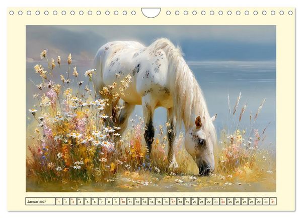Produktbild: Hufe am Strand. Pferde im Schein des K&uuml;stenlichts (Wandkalender 2027 DIN A4 quer), CALVENDO Monatskalender