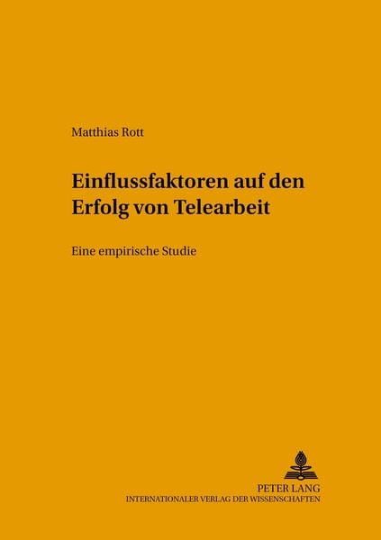 Produktbild: Einflussfaktoren auf den Erfolg von Telearbeit