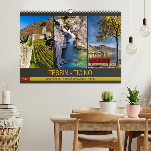 Produktbild: Tessin - Ticino (Wandkalender 2026 DIN A2 quer), CALVENDO Monatskalender