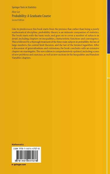 Produktbild: Probability: A Graduate Course
