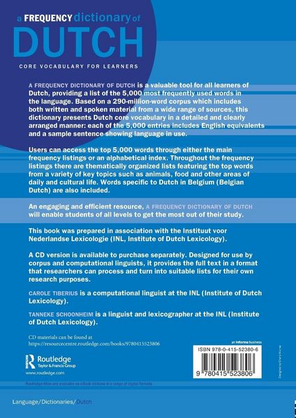 Produktbild: A Frequency Dictionary of Dutch