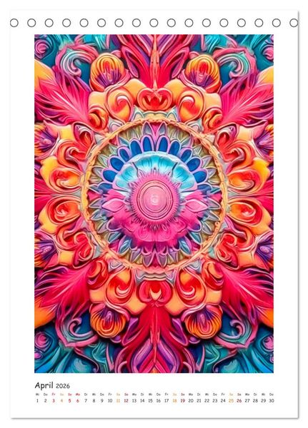 Produktbild: Zauberhafte Mandalas (Tischkalender 2026 DIN A5 hoch), CALVENDO Monatskalender