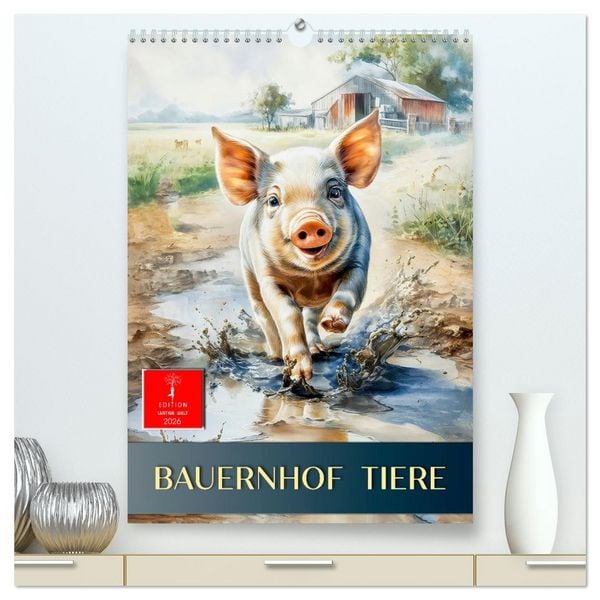 Produktbild: Bauernhof Tiere (hochwertiger Premium Wandkalender 2026 DIN A2 hoch), Kunstdruck in Hochglanz