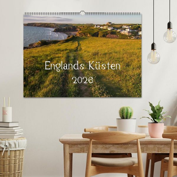 Produktbild: Englands K&uuml;sten 2026 (Wandkalender 2026 DIN A2 quer), CALVENDO Monatskalender