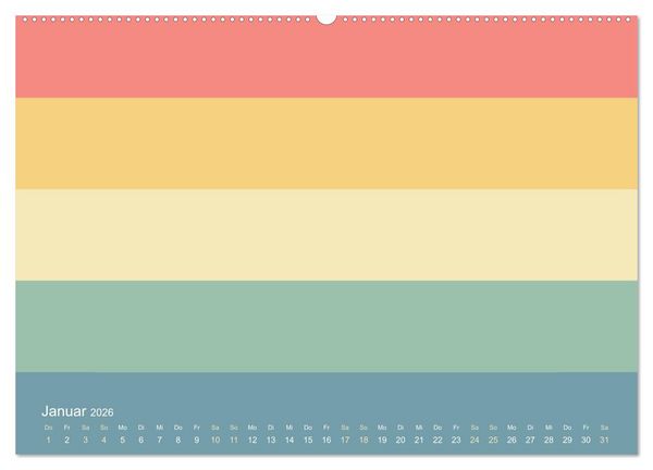 Produktbild: 70er Jahre Bastelkalender - DIY Kreativ-Kalender zum Selbstgestalten (hochwertiger Premium Wandkalender 2026 DIN A2 quer), Kunstdruck in Hochglanz