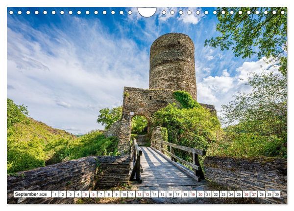 Produktbild: Burgen des Hunsr&uuml;cks (Wandkalender 2026 DIN A4 quer), CALVENDO Monatskalender