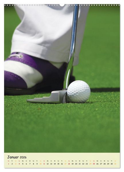 Produktbild: Golf Leidenschaft (Wandkalender 2026 DIN A2 hoch), CALVENDO Monatskalender