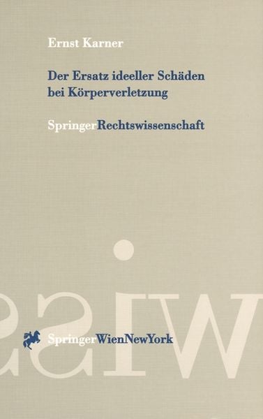 Produktbild: Der Ersatz ideeller Sch&auml;den bei K&ouml;rperverletzung