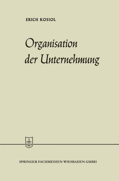 Produktbild: Organisation der Unternehmung