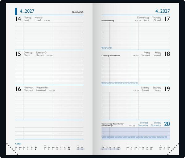 Produktbild: BRUNNEN 1075615027 Taschenkalender Mod. 756 2027 "Botanical" A6, Papier