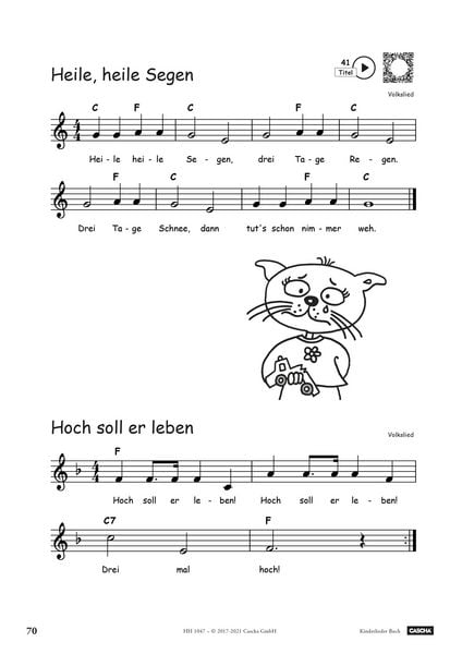 Produktbild: Kinderliederbuch f&uuml;r Gesang, Blockfl&ouml;te und Gitarre in einfachen Tonarten