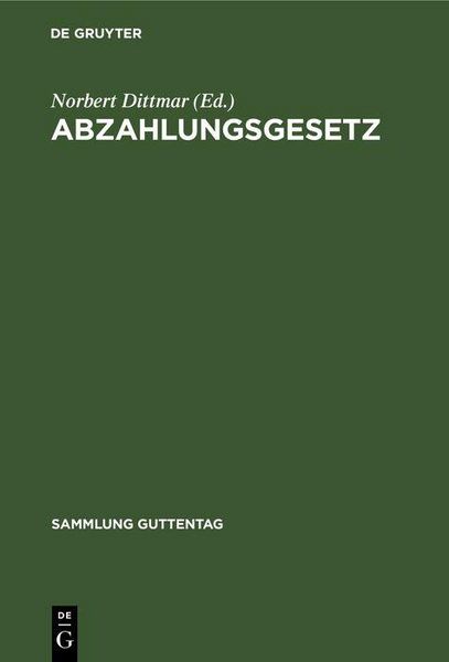 Produktbild: Abzahlungsgesetz