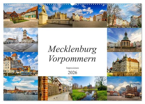 Produktbild: Mecklenburg Vorpommern Impressionen (Wandkalender 2026 DIN A2 quer), CALVENDO Monatskalender