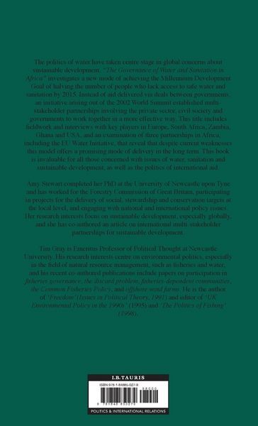Produktbild: The Governance of Water and Sanitation in Africa