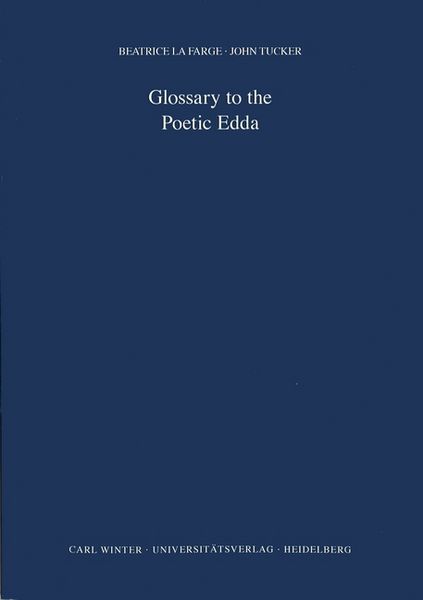 Produktbild: Glossary to the Poetic Edda
