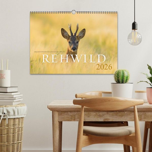 Produktbild: Rehwild 2026 (Wandkalender 2026 DIN A3 quer), CALVENDO Monatskalender