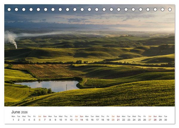 Produktbild: Tuscany A color palette (Desk Calendar 2026 DIN A5 landscape), CALVENDO 12 Month DeskCalendar