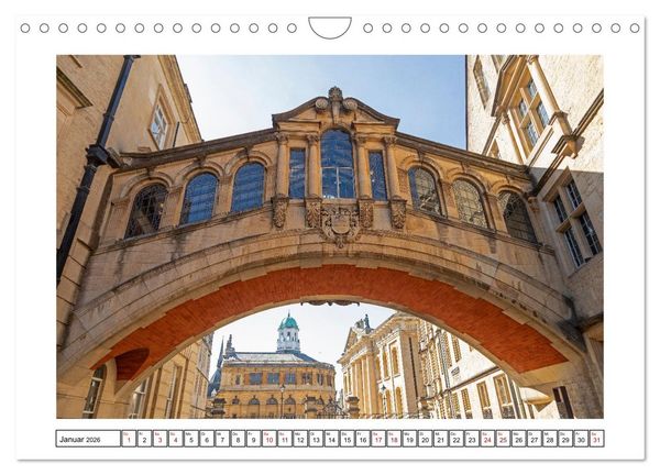 Produktbild: Sehenswertes in Oxford und Cambridge (Wandkalender 2026 DIN A4 quer), CALVENDO Monatskalender