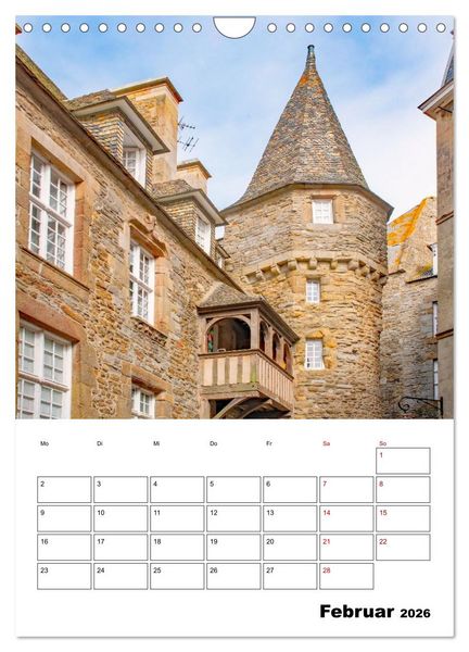 Produktbild: Malerische Bretagne - Reiseplaner (Wandkalender 2026 DIN A4 hoch), CALVENDO Monatskalender