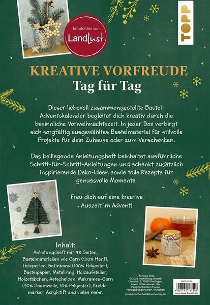 Produktbild: Der kreative Adventskalender - empfohlen von LandLust
