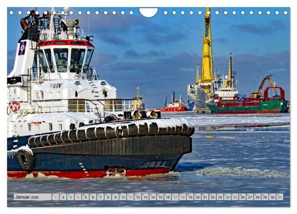 Produktbild: Hansestadt Wismar - Hafenimpressionen (Wandkalender 2026 DIN A4 quer), CALVENDO Monatskalender