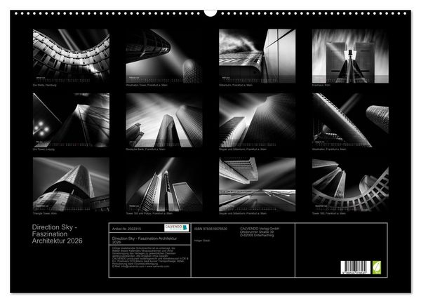 Produktbild: Direction Sky - Faszination Architektur 2026 (Wandkalender 2026 DIN A2 quer), CALVENDO Monatskalender