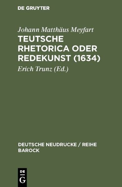 Produktbild: Teutsche Rhetorica oder Redekunst (1634)