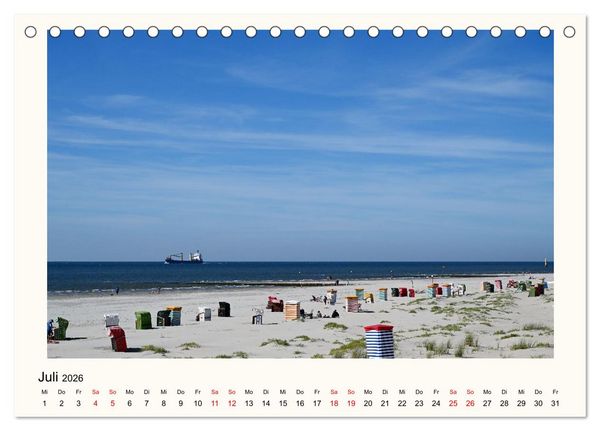 Produktbild: Borkum - Ruhig inmitten der Wogen (Tischkalender 2026 DIN A5 quer), CALVENDO Monatskalender