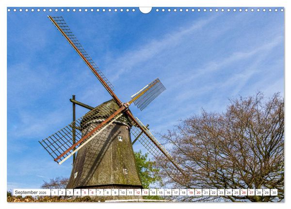 Produktbild: Besondere Windm&uuml;hlen am Niederrhein (Wandkalender 2026 DIN A3 quer), CALVENDO Monatskalender