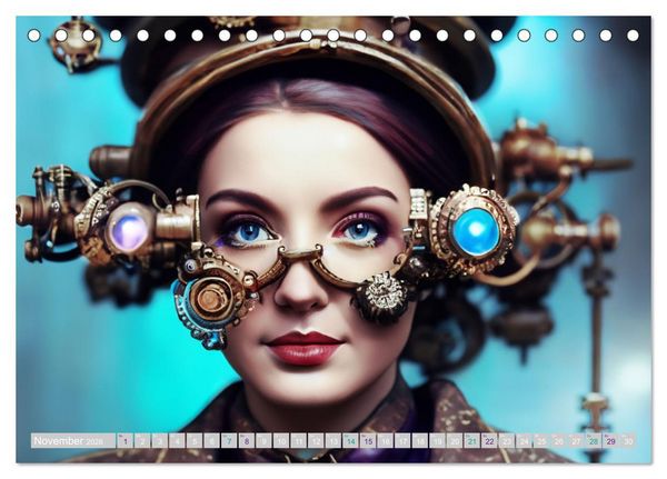 Produktbild: Starke Frauen - Steampunk Lebenswelten (Tischkalender 2026 DIN A5 quer), CALVENDO Monatskalender