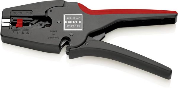 Produktbild: Knipex MultiStrip 10 12 42 195 Automatische Abisolierzange 0.03 bis 10 mm&sup2; 7 bis 32