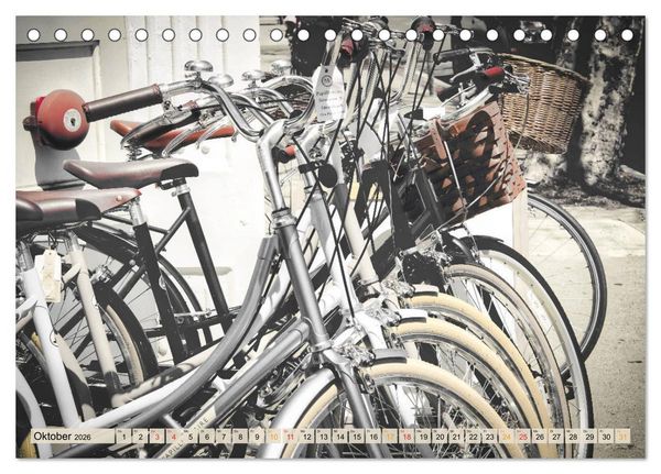 Produktbild: Fahrrad Alltag - Film Noir Style (Tischkalender 2026 DIN A5 quer), CALVENDO Monatskalender