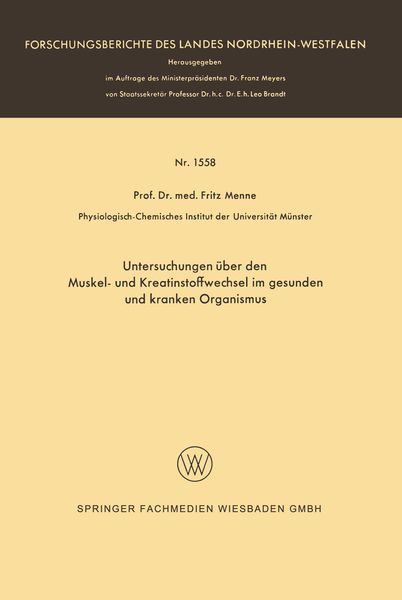 Produktbild: Untersuchungen &uuml;ber den Muskel- und Kreatinstoffwechsel im gesunden und kranken Organismus