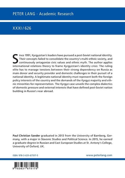 Produktbild: Nation-Building in the Shadow of the Bear: The Dialectics of National Identity and Foreign Policy in the Kyrgyz Republic 1991&ndash;2012