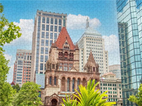 Produktbild: CALVENDO Puzzle Trinitiy Church in the City of Boston | 1000 Teile Lege-Gr&ouml;&szlig;e 64x48cm Foto-Puzzle f&uuml;r gl&uuml;ckliche Stunden