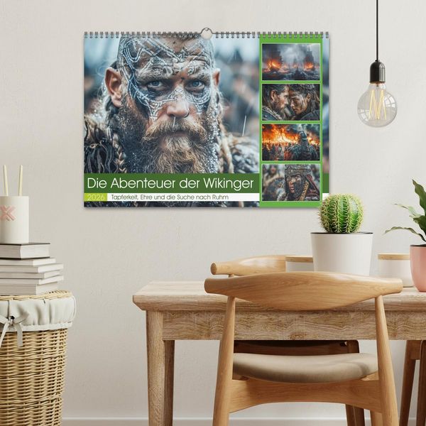 Produktbild: Die Abenteuer der Wikinger (Wandkalender 2026 DIN A3 quer), CALVENDO Monatskalender