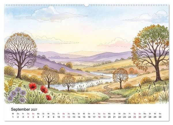 Produktbild: Einfach sch&ouml;n - Natur im Wandel der Jahreszeiten (hochwertiger Premium Wandkalender 2027 DIN A2 quer), Kunstdruck in Hochglanz