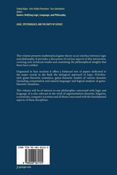 Produktbild: Games: Unifying Logic, Language, and Philosophy