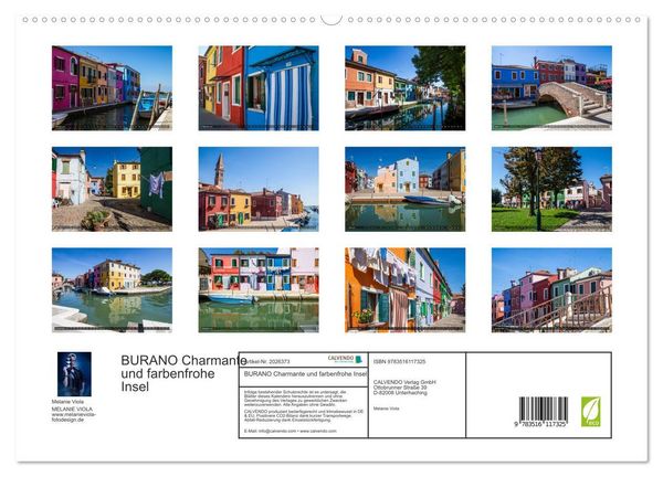 Produktbild: BURANO Charmante und farbenfrohe Insel (hochwertiger Premium Wandkalender 2026 DIN A2 quer), Kunstdruck in Hochglanz