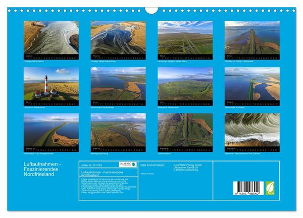 Produktbild: Luftaufnahmen - Faszinierendes Nordfriesland (Wandkalender 2026 DIN A3 quer), CALVENDO Monatskalender