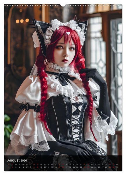 Produktbild: Anime-Girls - Japanische Kawaii-Sch&ouml;nheiten im Anime-Stil (Wandkalender 2026 DIN A2 hoch), CALVENDO Monatskalender