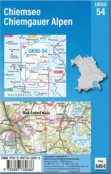 Produktbild: UK50-54 Chiemsee, Chiemgauer Alpen