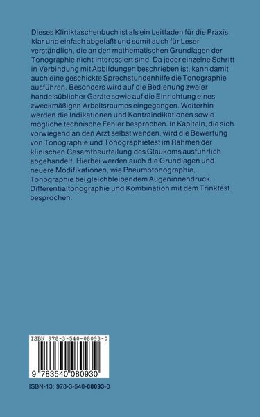 Produktbild: Manual der Tonographie f&uuml;r die Praxis