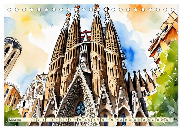 Produktbild: Faszination Spanien (Tischkalender 2026 DIN A5 quer), CALVENDO Monatskalender